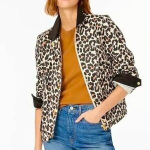 J. Crew Leopard Print Jacket - Black and Tan